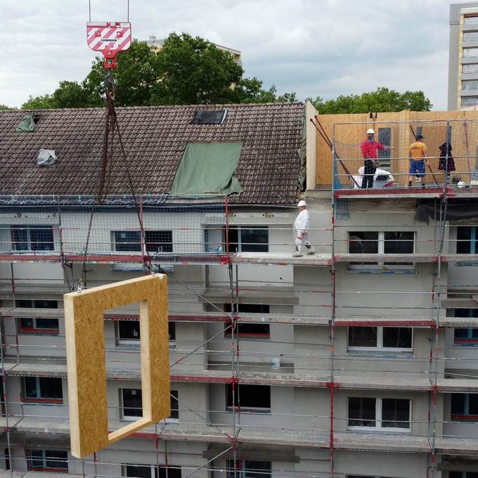 Vollmodernisierung und Aufstockung in Frankfurt Fechenheim. Foto:NHW