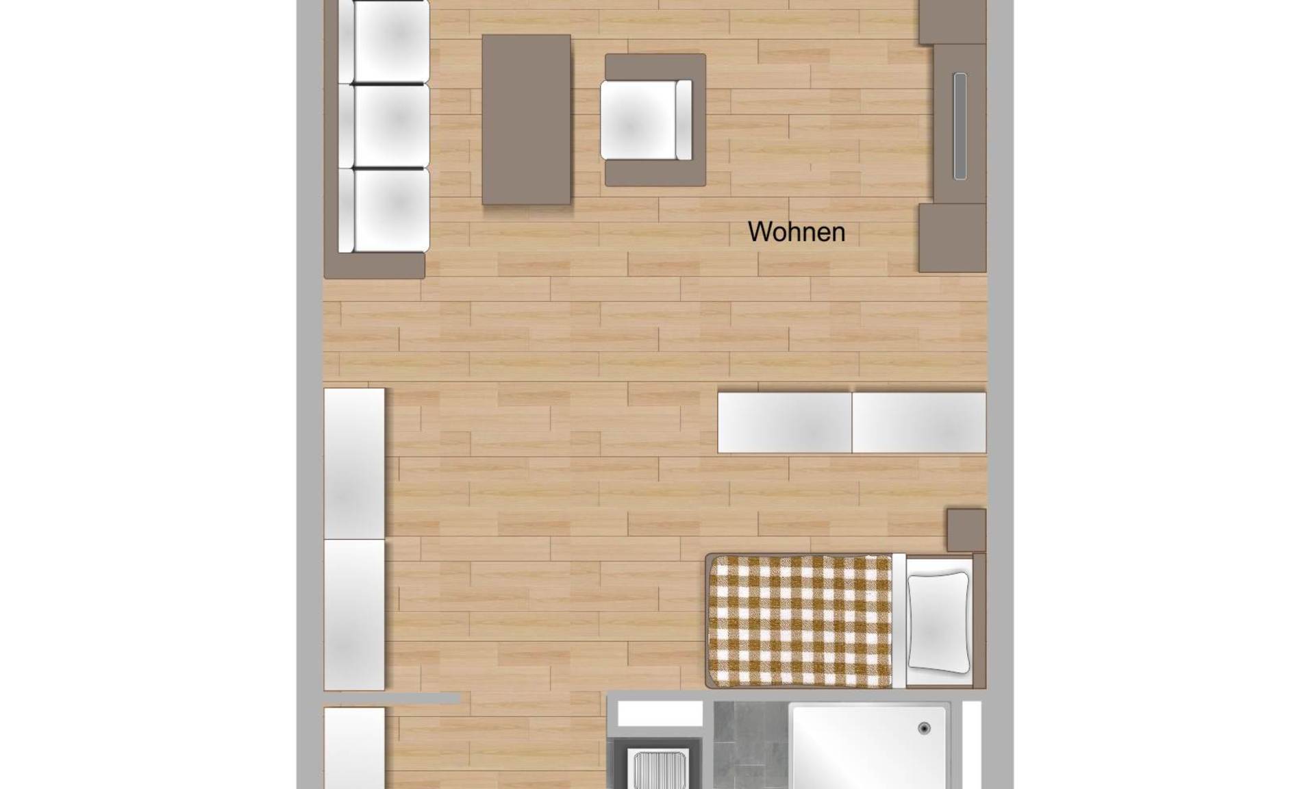 1-Zimmer-Wohnung ca. 46,56 m²