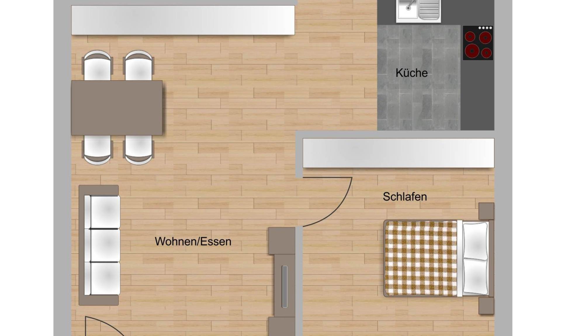 2-Zimmer-Wohnung ca. 59,4 m²