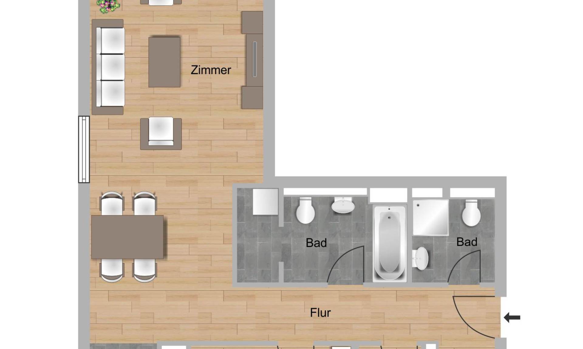 3-Zimmer-Wohnung ca. 85,60 m² (D3)