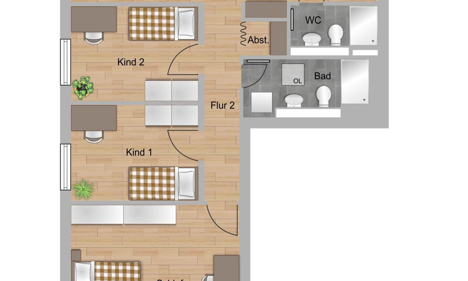 4-Zimmer-Wohnung ca. 113,5 m²