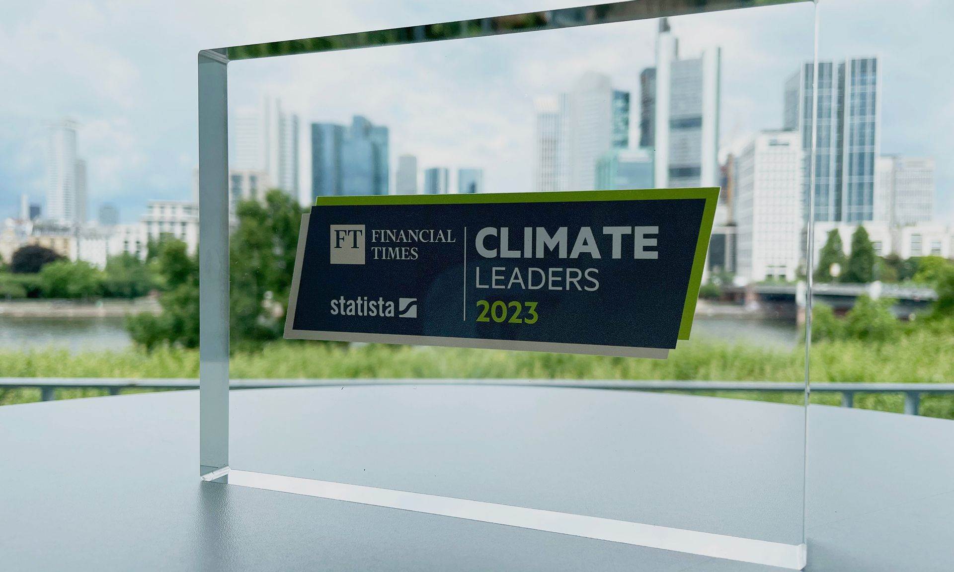 Bild von dem Europe's Climate Leader Award.