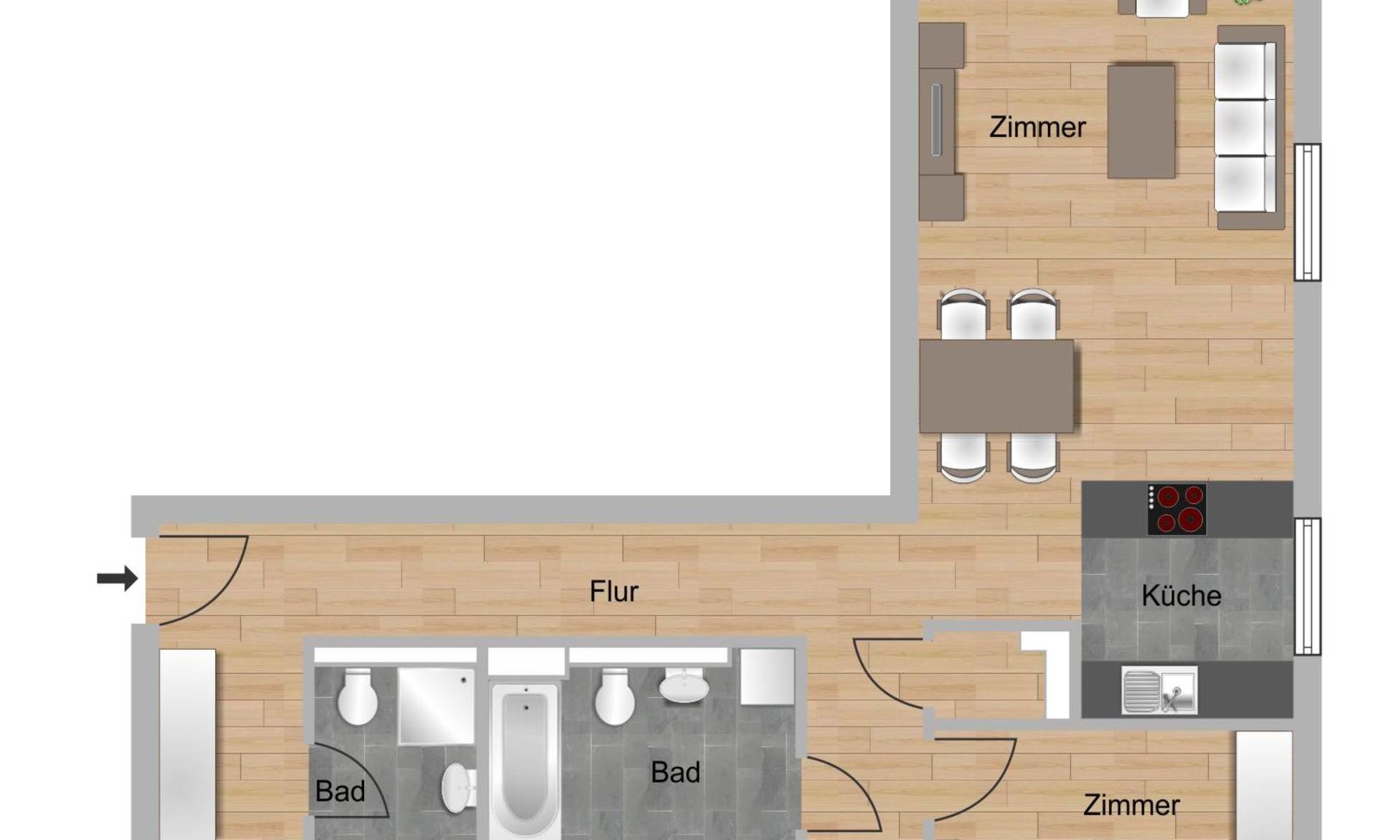 4-Zimmer-Wohnung ca. 99,47 m² (D3)