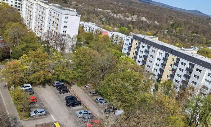 Blick von oben auf Teil der Siedlung Klarenthal