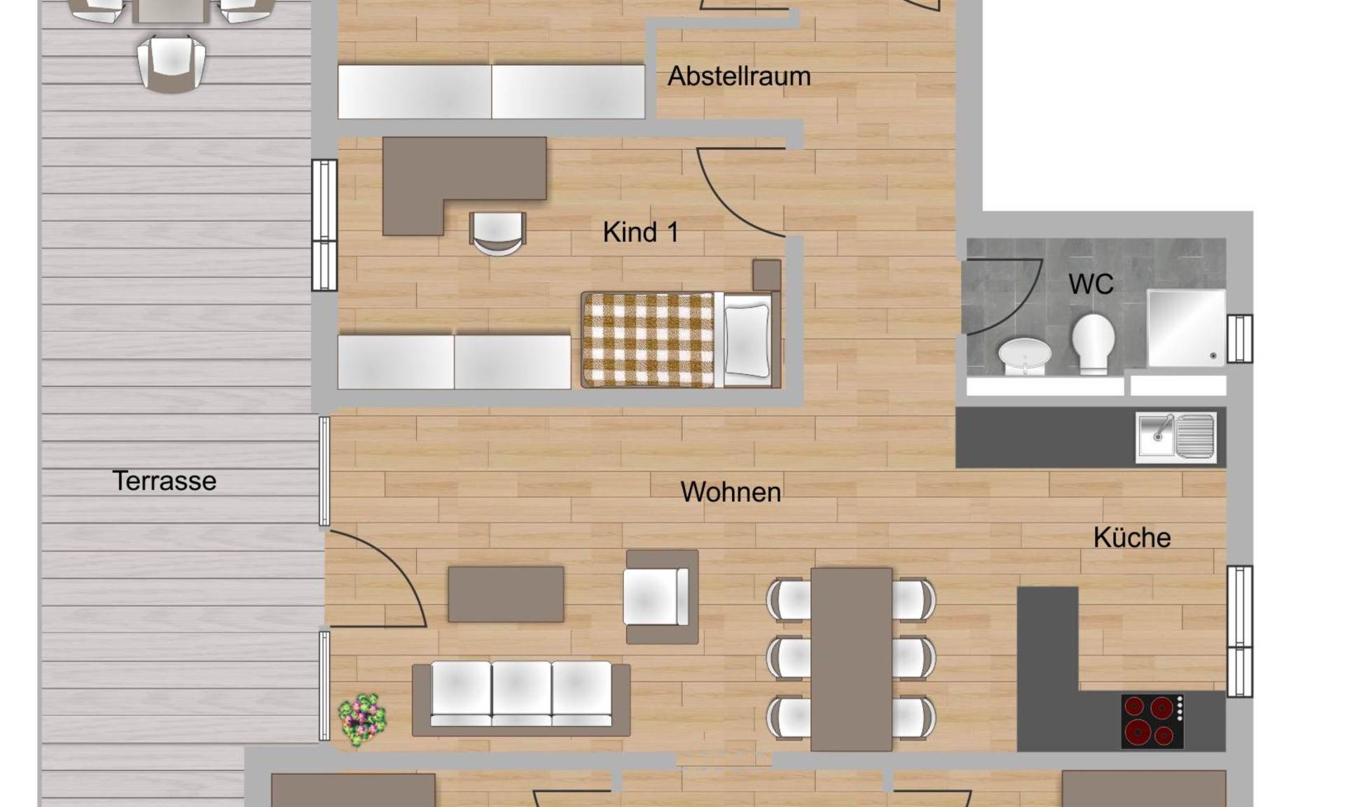 5-Zimmer-Wohnung ca. 96,34 m²