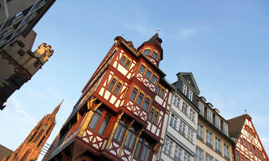 Fachwerkhäuser am Römer in der Frankfurter Altstadt