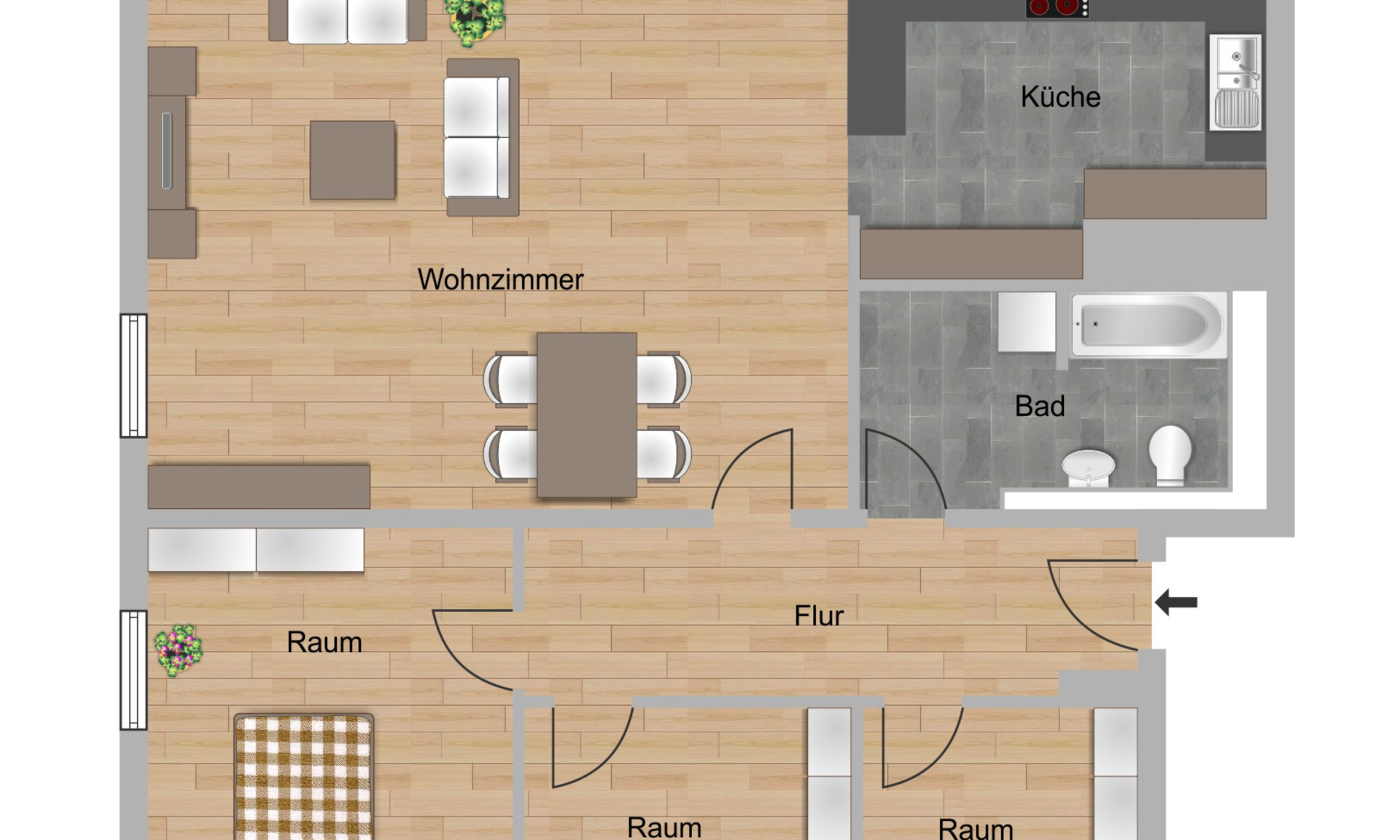 4-Zimmer-Wohnung ca. 114,03 m²