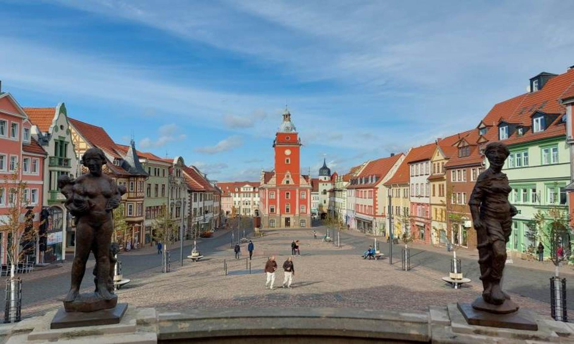 Blick auf das Historische Rathaus am Altmarkt von Gotha
